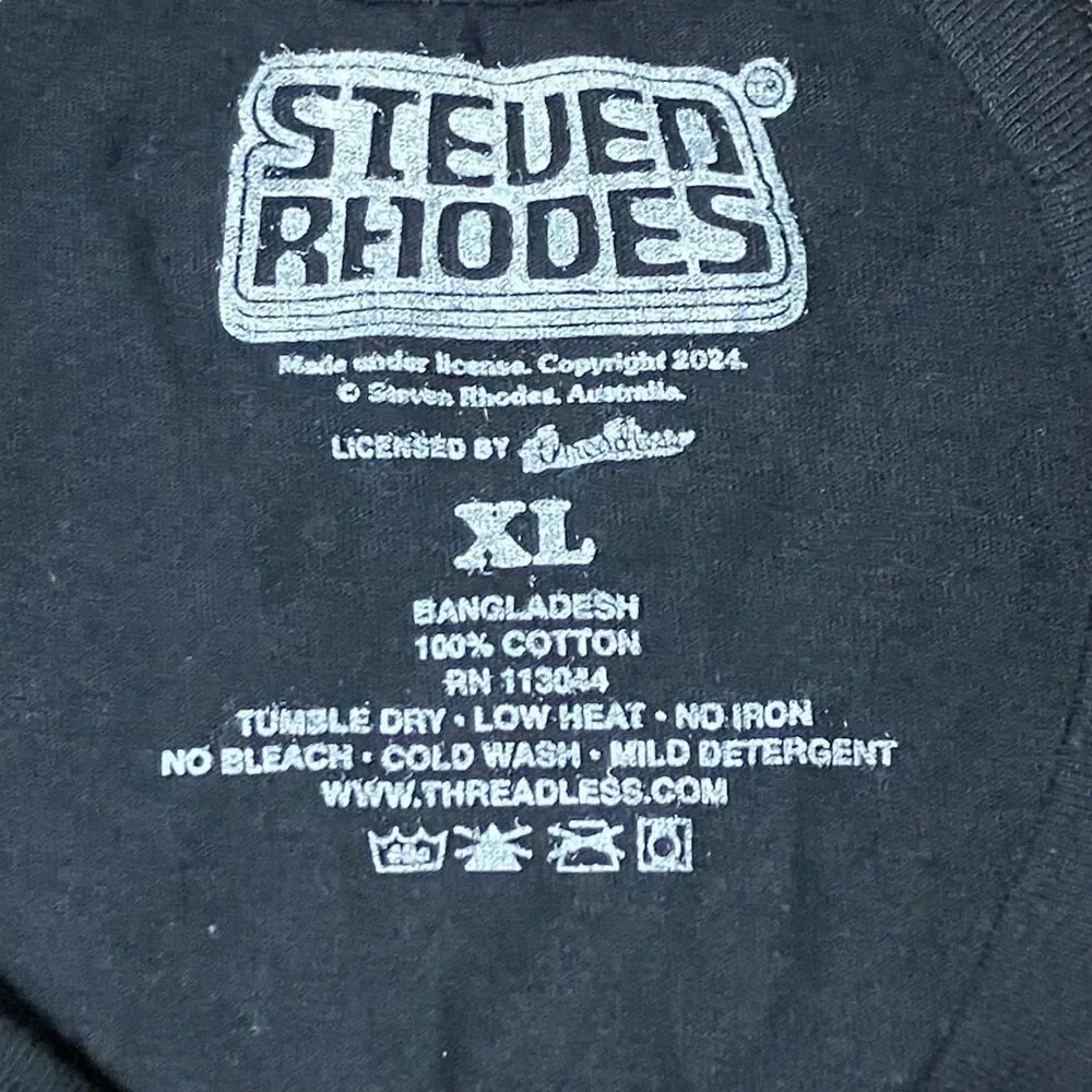 Steven Rhodes T Shirt Mens XL Alien UFO Funny Graphic Retro Streetwear Space - Picture 4 of 9